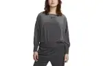 Nike Sweatshirts Women's Gray Crew Neck Moderate Regular