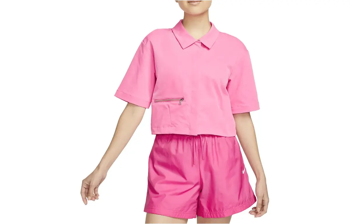 Nike Shirts Women's Pink Lapel Moderate Shirt