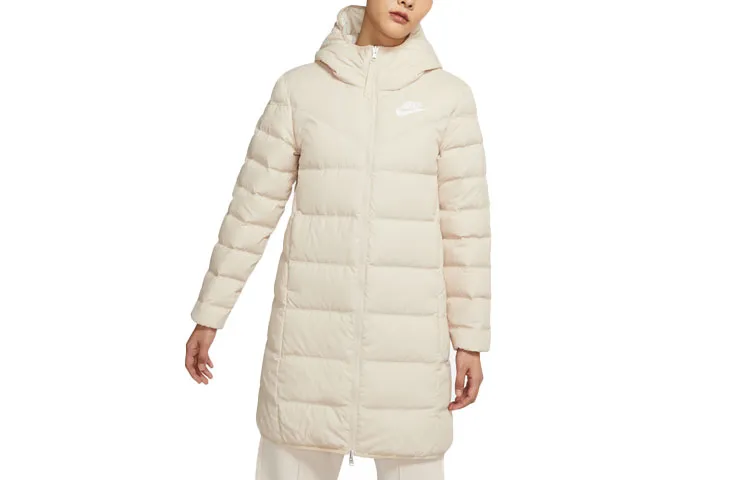 Nike Down Jackets Women's White Hooded Moderate Other