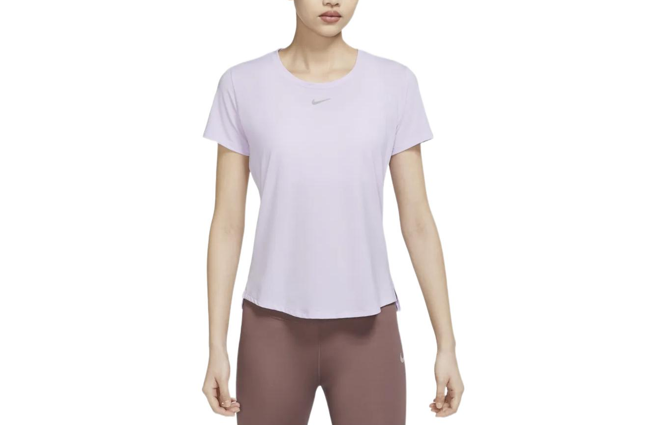 Женская футболка Nike Dri-FIT One Luxe (пурпурная)