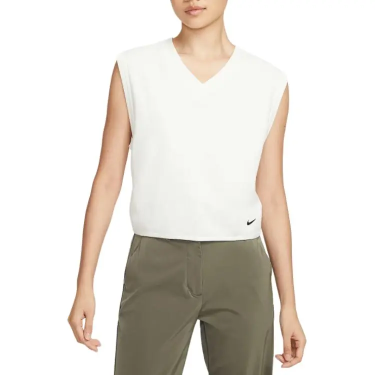 Nike Clothing Knitwear Women's White V-neck Moderate