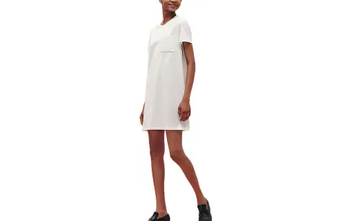 HERMES SS23 Short Sleeved Dress Women's White