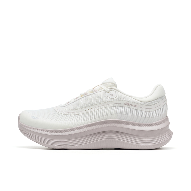 XTEP Low top Casual Long Distance Running City Commuting Running Shoes Women’s Sail White Silent Gray