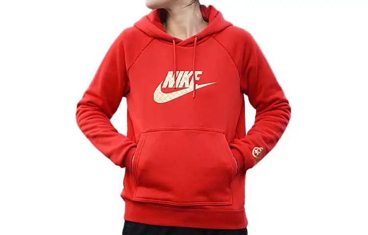 Nike Sweatshirts Women's Red Hooded Moderate Regular