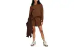 Nike Sweatshirts Women's Brown Crew Neck Moderate Regular
