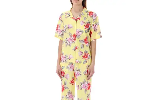 Palm Angels hibiscus-print short sleeve shirt