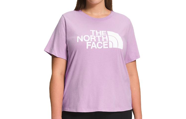 THE NORTH FACE T Shirts Women's Purple Crew Neck Moderate Straight Fit