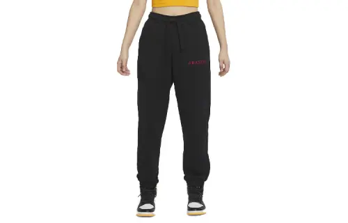 Jordan Knitted Sweatpants Women's Black Moderate Cuffed Pants