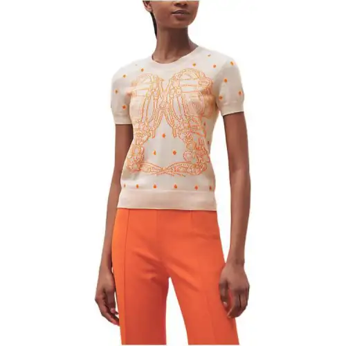 HERMES Cashmere Sweater Women's Beige