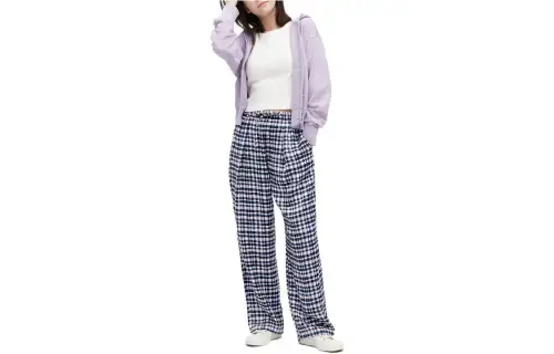 UNIQLO Casual Pants Women's Blue Purple Moderate Straight Fit Pants
