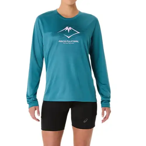 Asics FUJITRAIL Regular T Shirt Women's Atlantis Blue