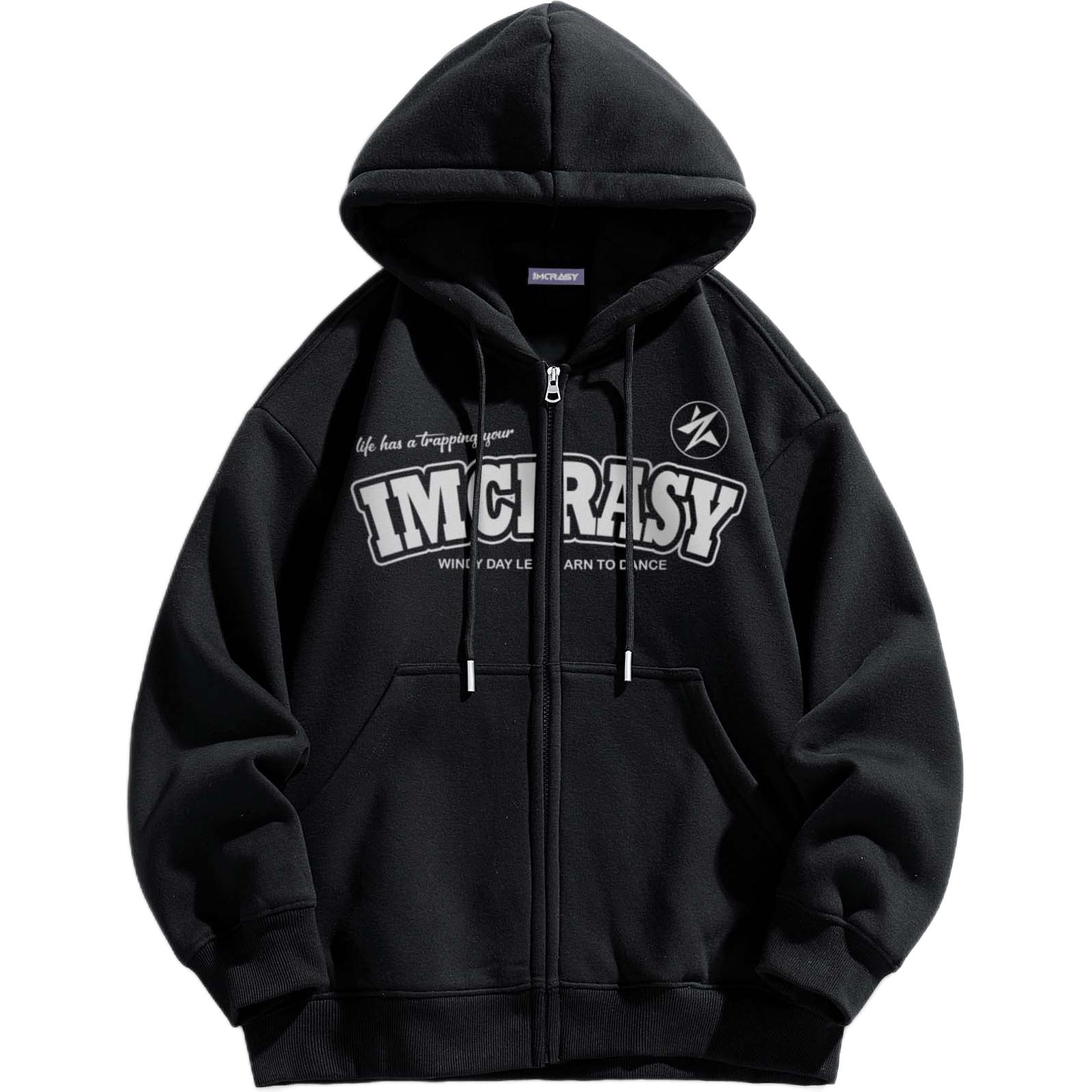 Imcrasy Американский простой бренд слово Мать логотип печать свободно популярный Комфортный для отдыха утепленный капюшон кардиган толстовка мужские и женские фасон унисекс