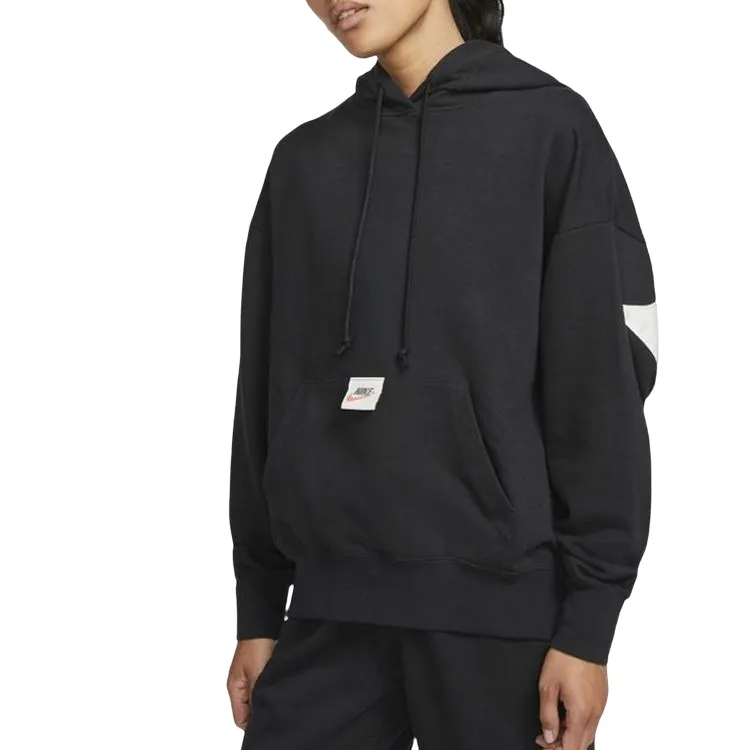 Nike Sweatshirts Women's Black Hooded Moderate Regular