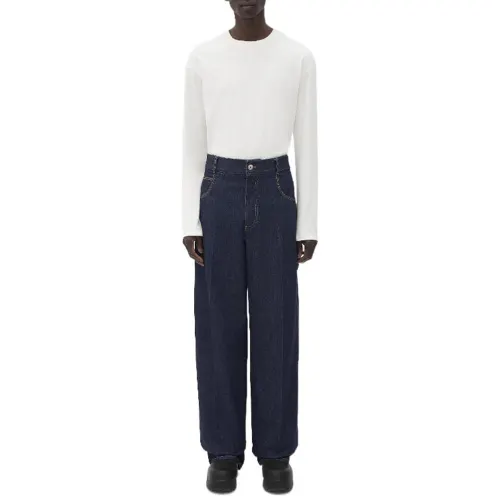 Bottega Veneta Jeans Men's Blue Moderate Wide Leg Pants