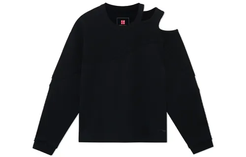 Li Ning Sweatshirts Women's Black Crew Neck Moderate Regular