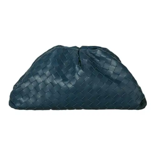 Bottega Veneta Sheepskin Clutch Women's Dark Blue