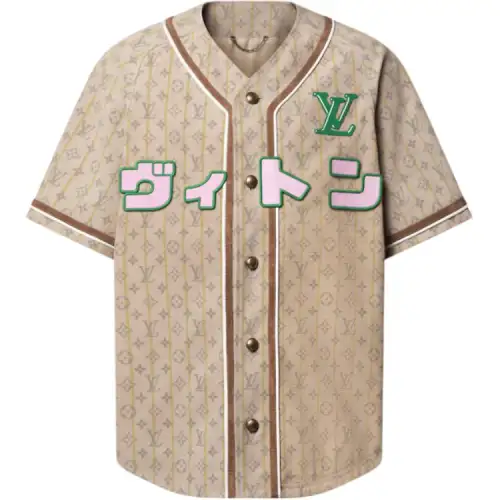 LOUIS VUITTON Leather Baseball Shirt
