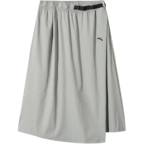 ANTA Casual Long Skirts Women's Pea Green Moderate Long A Line Skirt