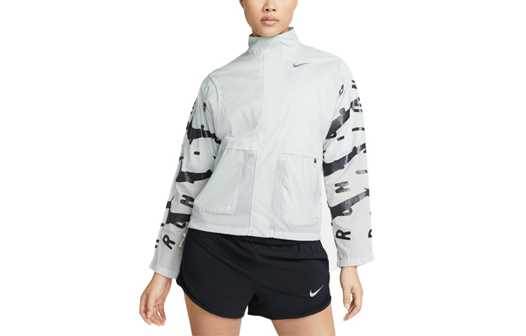 Женская куртка Nike Therma-FIT (серебристая)