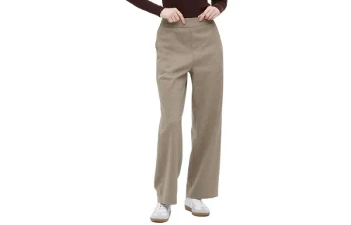 UNIQLO Casual Pants Women's Dark Beige Moderate Straight Fit Pants