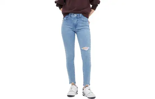 UNIQLO SS23 Jeans Women's Lake Blue Moderate Slim Fit Pants