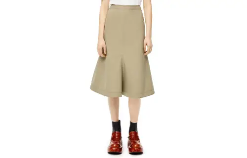 LOEWE FW21 Casual Long Skirt Women's Green