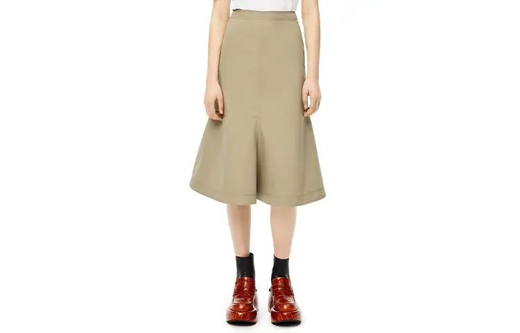 LOEWE FW21 Casual Long Skirt Women's Green
