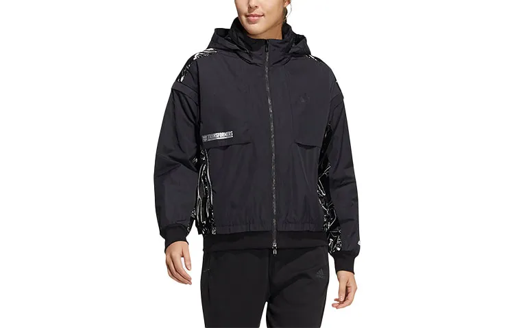 Adidas Jackets Women's Black Hooded Moderate Other