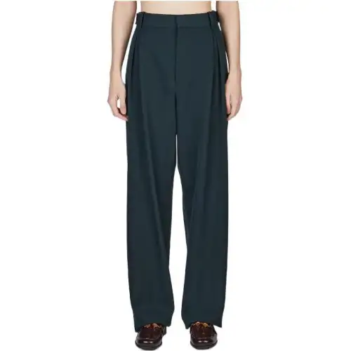 Bottega Veneta Pleated Straight Leg Pants