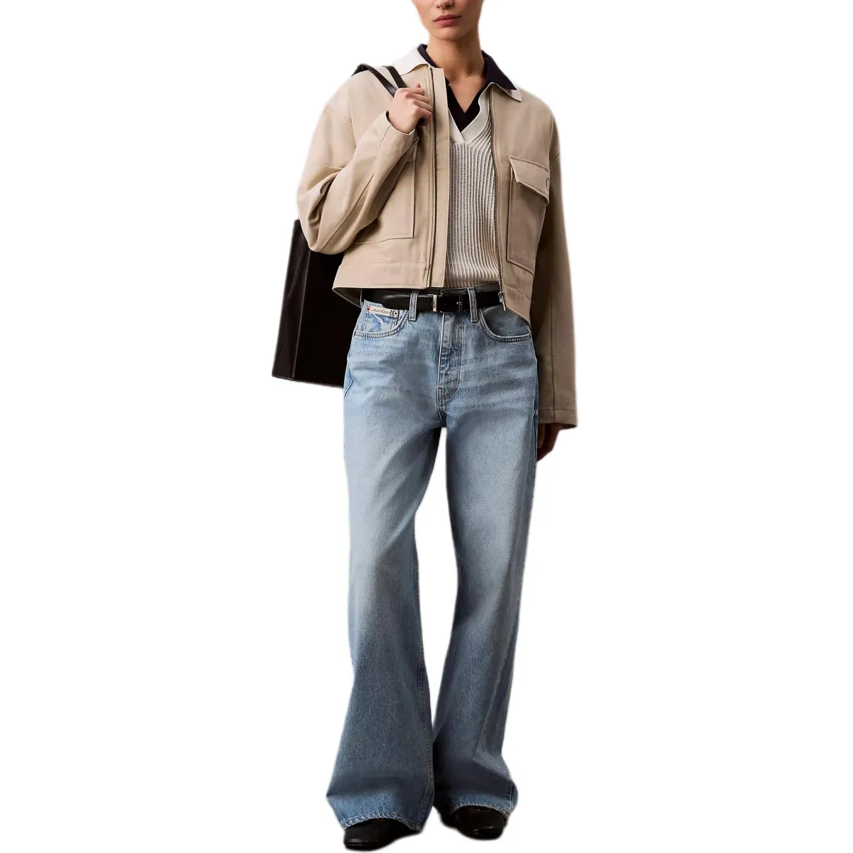 CALVIN KLEIN Jackets & Coats Women's Khaki Gray