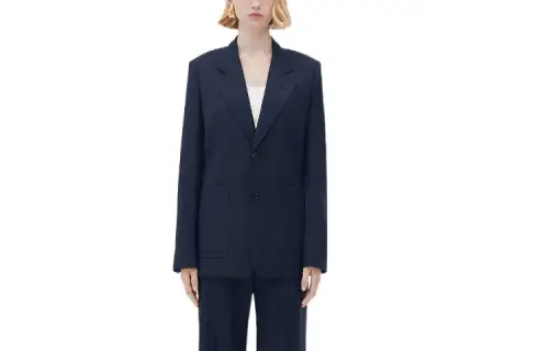 Bottega Veneta Business Suits Women's Blue Suit Collar Moderate Other
