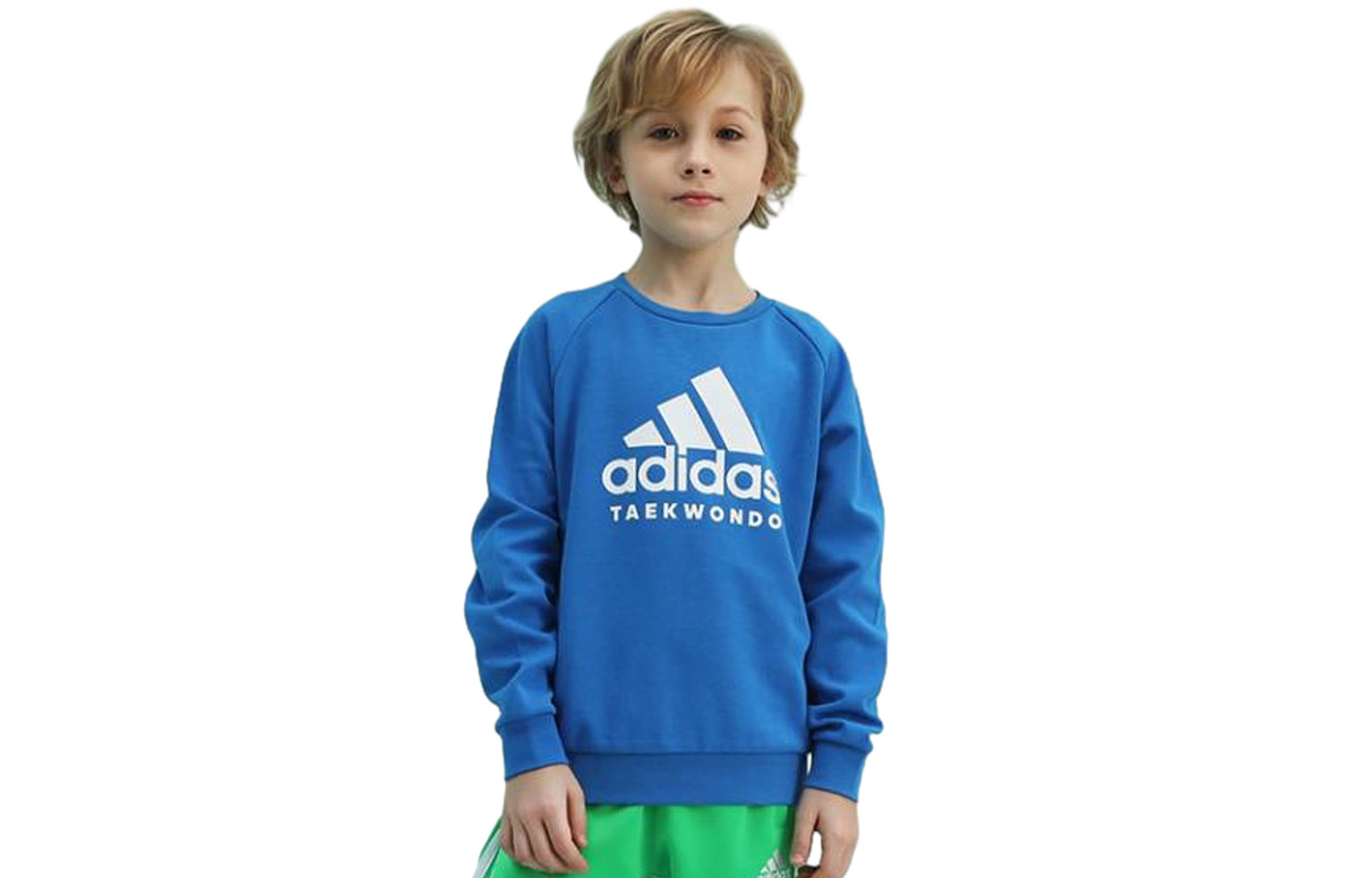 Детское худи adidas TAEKWONDO (сине-белое)