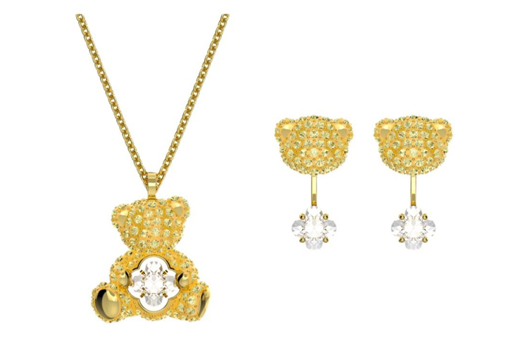 Женский комплект Swarovski Teddy (желтый)