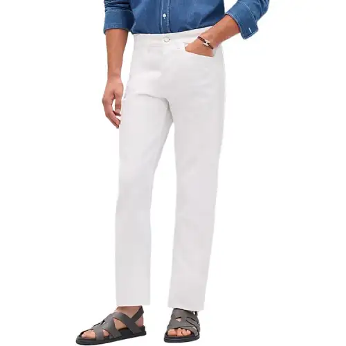 HERMES Jeans Men's White Moderate Other
