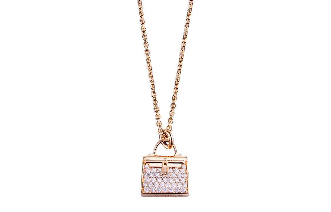 HERMES Amulettes Kelly Diamond Necklaces Women's