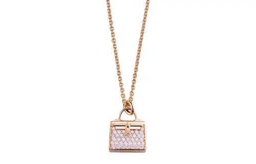 HERMES Amulettes Kelly Diamond Necklaces Women's