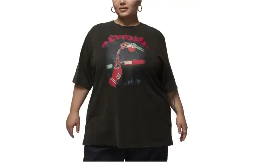 Nike x Jordan Drop Shoulder Sleeve T Shirt Women's Black