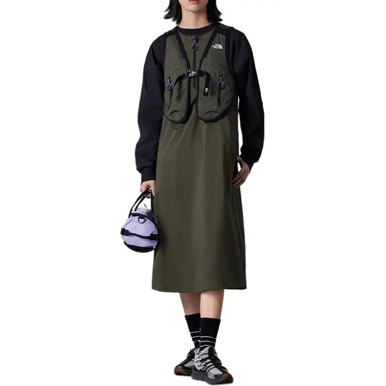 THE NORTH FACE Urban Exploration Sleeveless Dress Women's Gray Brown Green