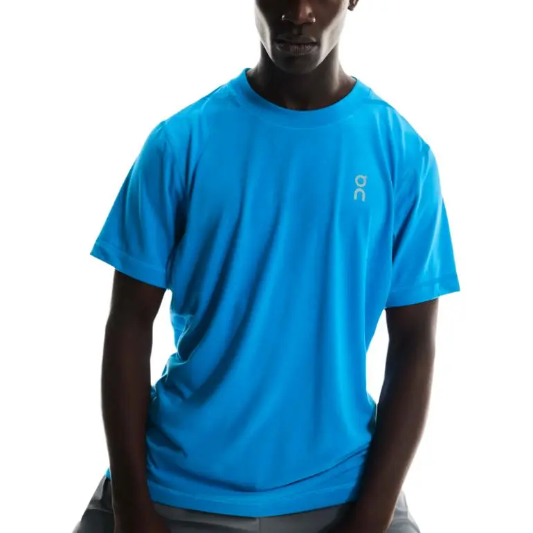 On T-Shirts Men's Cerulean Crew Neck Moderate