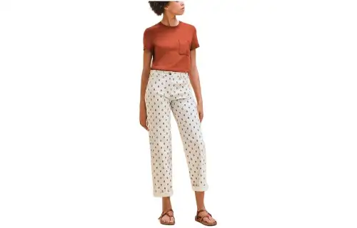 HERMES Casual Pants Women's White