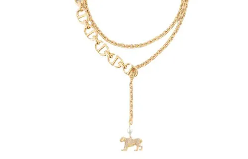 DIOR Metal Necklaces Women's Gold