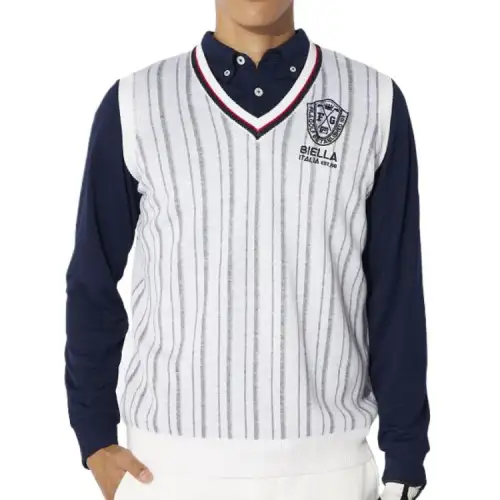 FILA Knitwear Unisex White V Neck Moderate