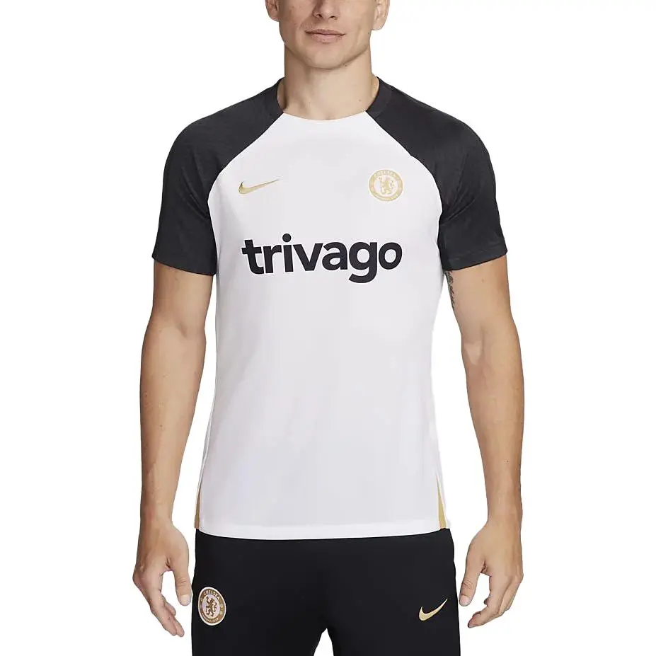 Nike Dri-Fit T-Shirts Men's White Crew Neck Moderate Straight Fit