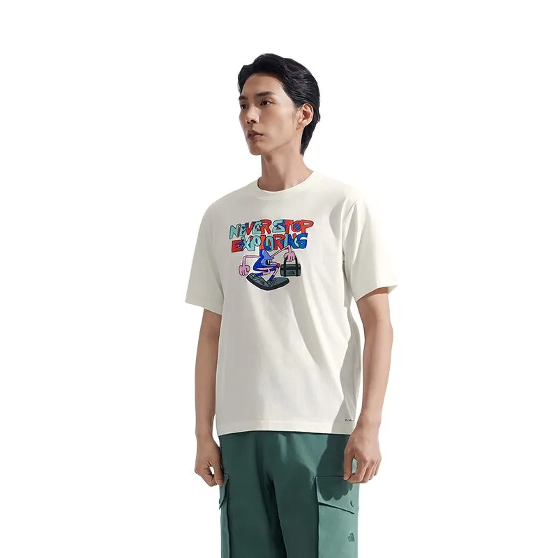THE NORTH FACE NEVER STOP Exploring Quick Dry T Shirts Unisex Dune White