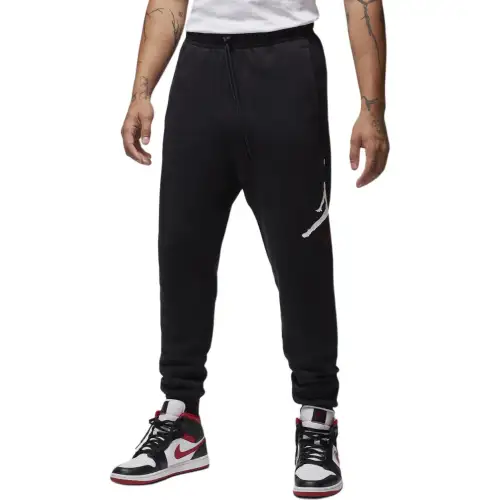 Jordan Knitted Sweatpants Men's Black Moderate Cuffed Pants
