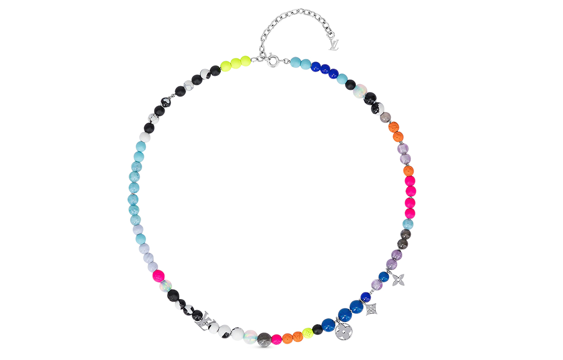 Мужское колье Louis Vuitton LOUIS VUITTON BEADS # (розовое) — фото 2