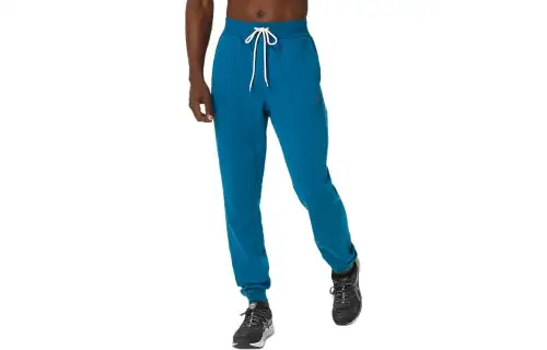 ASICS SUNDAY SANA Knitted Sweatpants Men's Deep Sea Cyan Moderate Cuffed Pants
