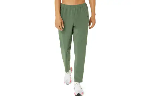 ASICS Casual Pants Men's Snakeskin Print Green Moderate Straight Fit Pants