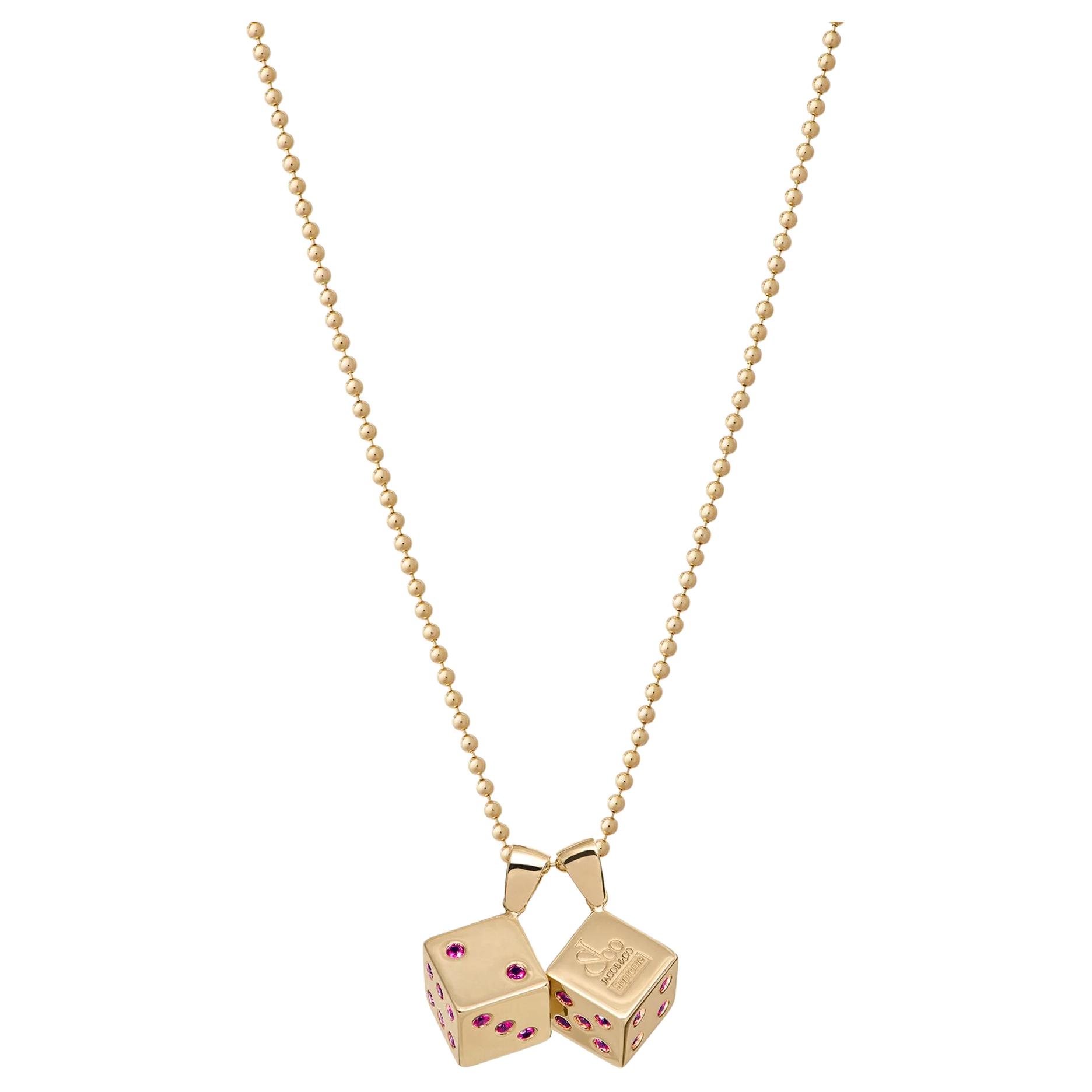 Кулон Supreme SupremeJacob&Co./ SS25 WEEK 11 Dice 14K Gold Pendant 14K (золотой)
