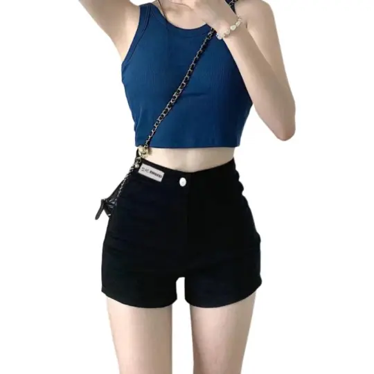 ZHUFEI Denim Shorts Women's Black